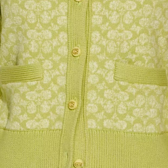 New💛💚Coach Signature Cardigan - Picture 3 of 5